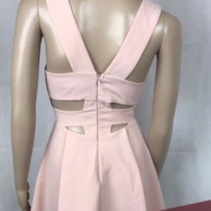 Pink strappy back dress
